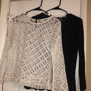 •BUNDLE• Classy black and white lace tops.